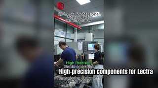 High-precision components for Lectra, undergoing inspection at the production plant.
